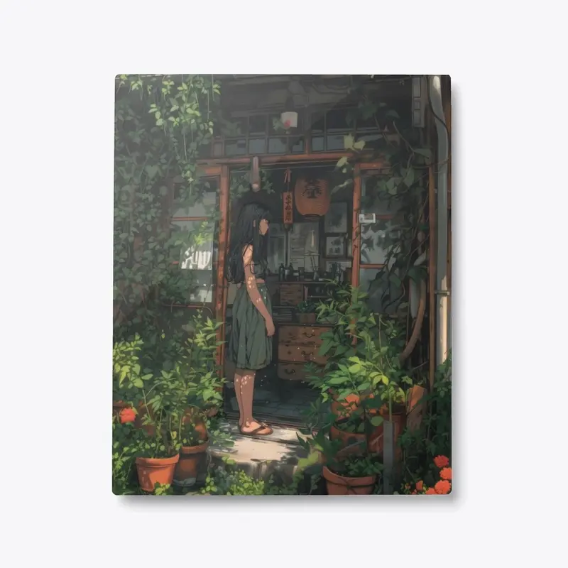 Metal Print Garden Entrance