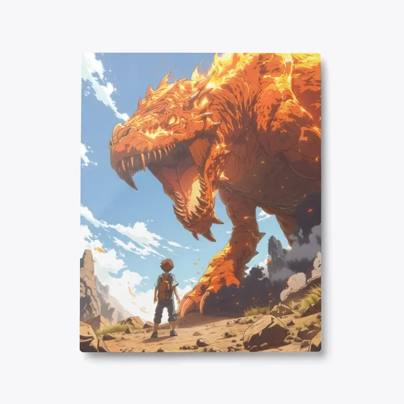 Metal Print Epic Encounter